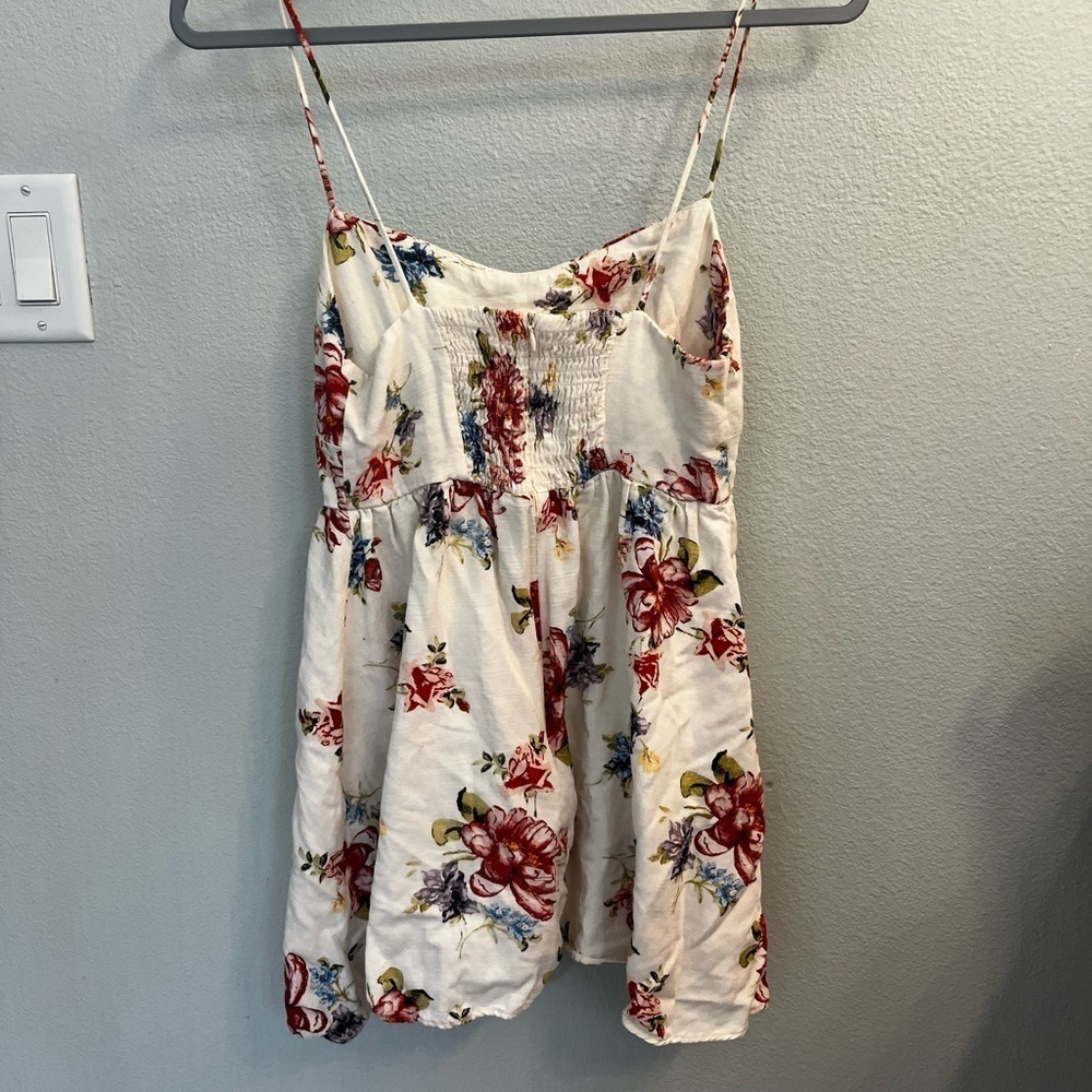 Zara floral linen mini dress - Picture 6 of 8
